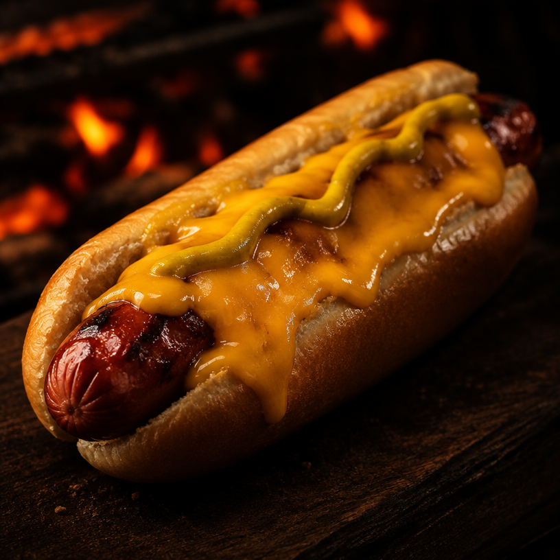 Cheese-Top Hot Dog